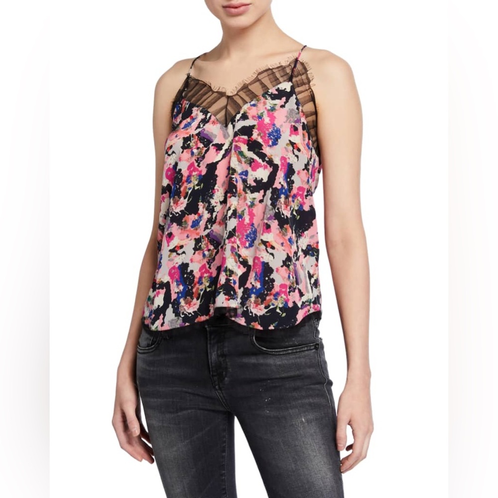 Iro Berwyn Printed Ruffle Colorful Cami S - Picture 12 of 12